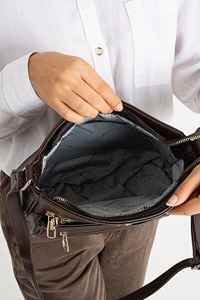 Ayakkabı Fuarı Elit 25Ksnm1399 Women's Shoulder Bag Brown