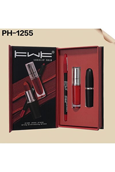 KWK طقم روج ثابت + جلوس شفايف +محدد شفايف