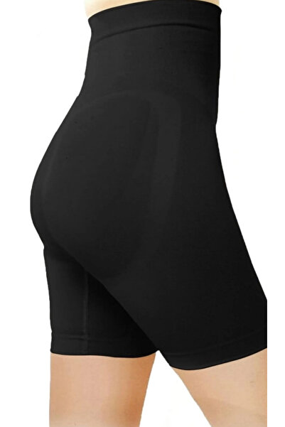 nuda luna Women's Corset Belly and Leg Area Tightening Long Elite Black Corset