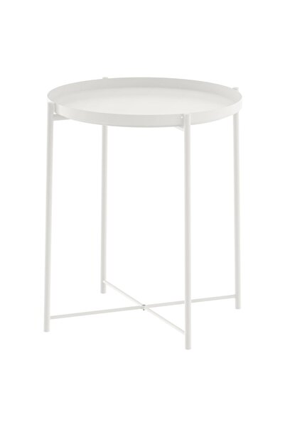 IKEA GLADOM Tray table, white, 45 x 53 cm