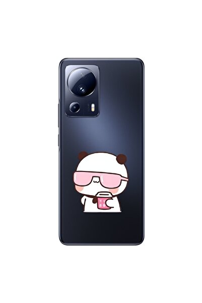 Dali Design حافظة شفافة متوافقة مع هاتف Xiaomi Mi 13 Lite بتصميم Couple Teddy...