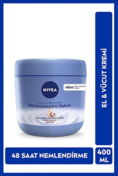 NIVEA Pürüzsüzleştirici El & Vücut Bakım Kremi 400 ml 3 ADET