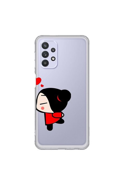 Dali Design Samsung Galaxy A32 Compatible Transparent Case Couple Garry 2 Des...