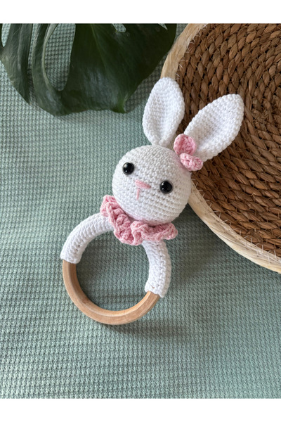 Aia&Co Sevimli Tavşan Diş Kaşıyıcı ve Çıngırak Amigurumi