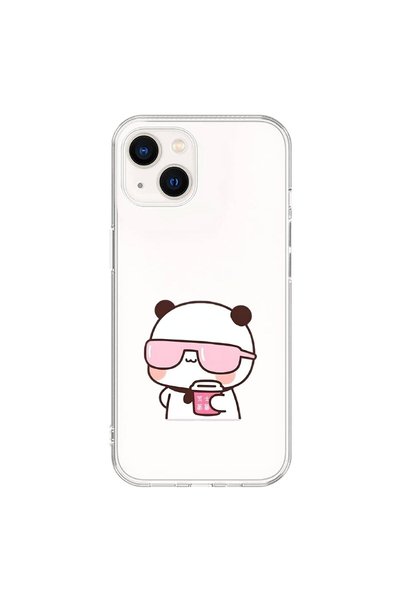 Dali Design iPhone 15 Plus Compatible Transparent Case Couple Teddy Bear 2 De...