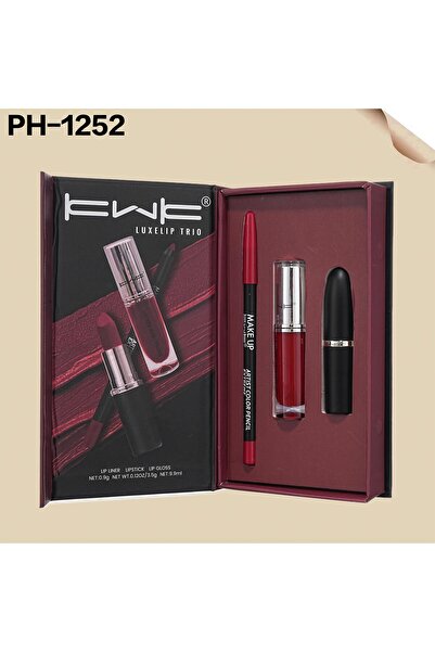 KWK طقم روج ثابت + جلوس شفايف +محدد شفايف