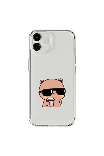 Dali Design حافظة شفافة متوافقة مع هاتف iPhone 12 بتصميم Couple Teddy Bear 1