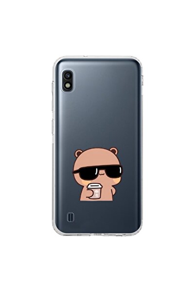 Dali Design حافظة شفافة متوافقة مع هاتف سامسونج جالاكسي A10 بتصميم دمية دب 1