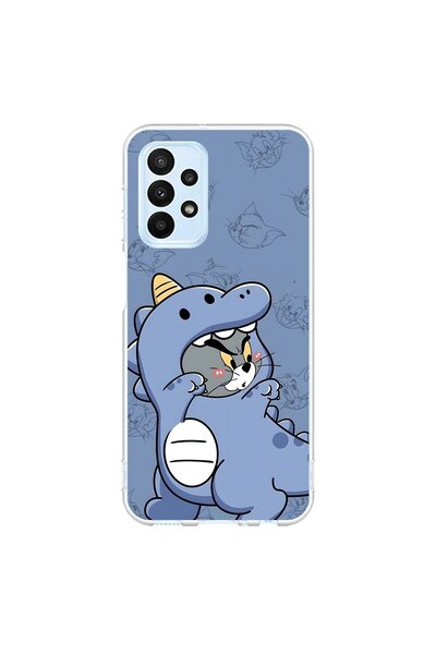 Dali Design حافظة شفافة متوافقة مع هاتف سامسونج جالاكسي A23 بتصميم كيور كات 1