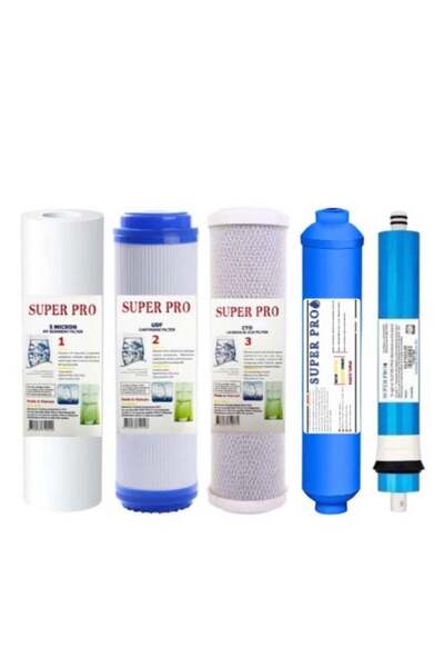 Generic 5-Stage RO Water Filter Replacement Pack 50 GPD | Under Sink Reverse Osmosis Filters
