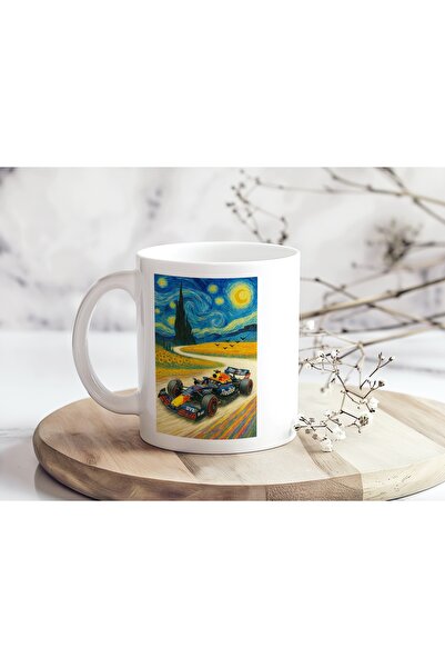 Beramussa كوب سيارة ريد بول F1 بتصميم ليلة النجوم لفان جوخ - هدية فنية وعشاق ...