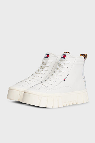 Tommy Jeans Kalın Tabanlı Leopar Detaylı Sneaker Ayakkabı AYAKKABI EN0EN02858 YBL
