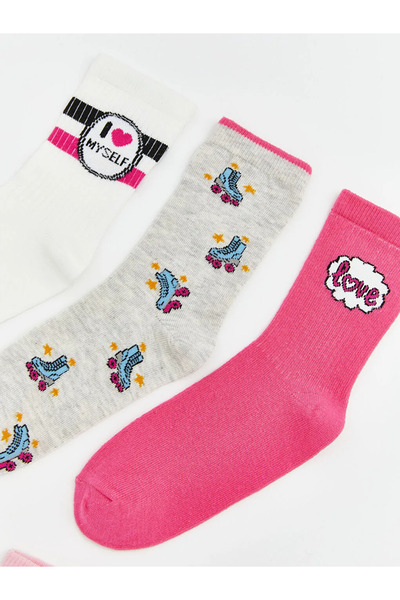 LC Waikiki Patterned Girl's Socks, Pack of 5