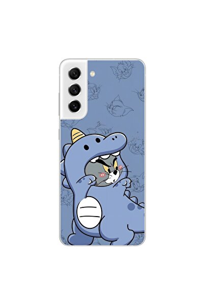 Dali Design حافظة شفافة متوافقة مع هاتف سامسونج جالاكسي S21 FE بتصميم كيبل كات 1