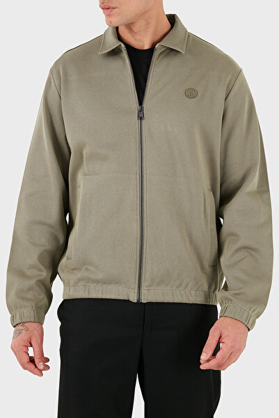 BOSS Pamuklu Regular Fit Ceket Yaka Logolu Fermuarlı Sweat Erkek SWEAT 505569...