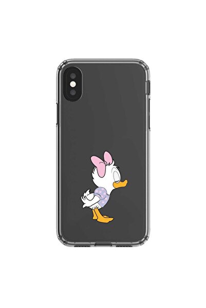 Dali Design iPhone XS Max Compatible Transparent Case Couple Duck 1 Design