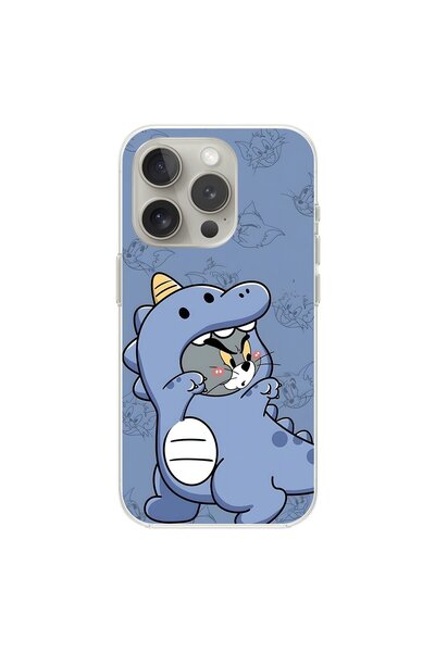 Dali Design حافظة شفافة متوافقة مع هاتف iPhone 15 Pro Max بتصميم Couple Tom 1