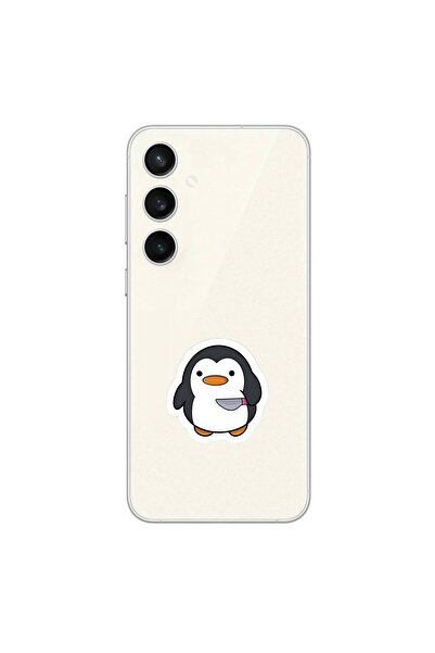 Dali Design حافظة شفافة متوافقة مع هاتف سامسونج جالاكسي S23 بتصميم زوج البطريق 2