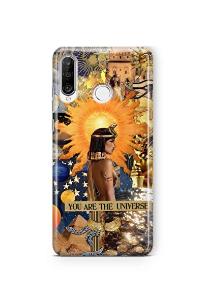 FLAMENKO حافظة هاتف شفافة بنمط كليوباترا متوافقة مع هاتف هواوي P30 لايت