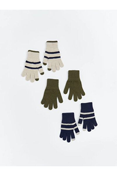 LC Waikiki Boys' Knitted Gloves 3-Pack