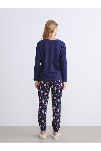 LC Waikiki Set de pijamale pentru femei Cookie Man cu imprimeu