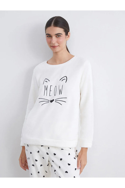 LC Waikiki Crew Neck Embroidered Women's Pajamas Set