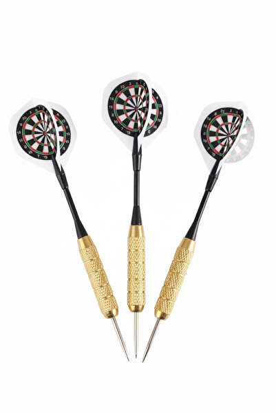 Delta Professional 3-Piece Dart Arrow Set 22 Gram Dart Arrow |   3 Pieces Gold Body Steel Tip High Impact