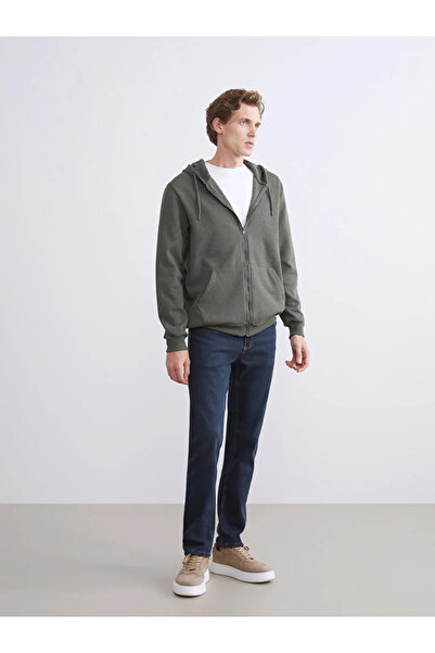 LC Waikiki Ανδρικό φούτερ με μακρυμάνικη κουκούλα με φερμουάρ