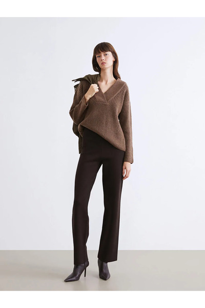 LC Waikiki Women's Knitwear Trousers with Elastic Waist