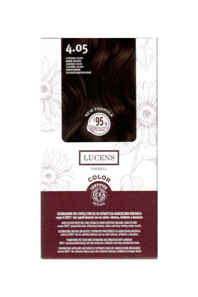 Lucens Umbria Ammonia-free hair dye Warm Satin 4.05