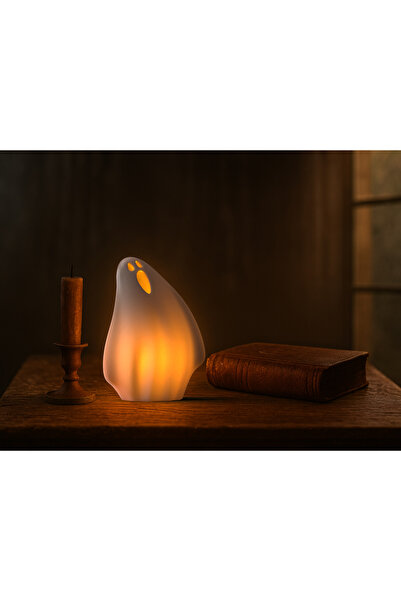 Atsutech 3D Baskı Hayalet Lamba, Cadılar Bayramı (Halloween) Konseptli Dekor,...