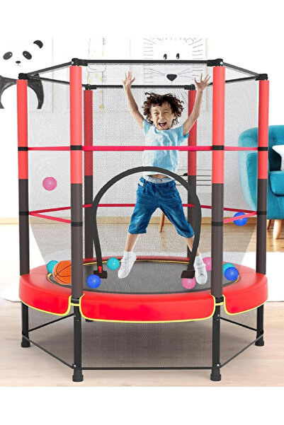 HayaBazaar 130Cm Indoor and Outdoor Trampoline with Safety Net Enclosure