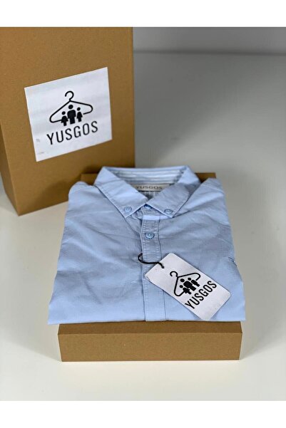 YusGos Men's Slim Fit Oxford Button Collar Shirt