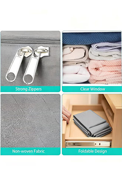 Generic Large-capacity clothing storage box, foldable, dustproof storage box, suitable for daily items