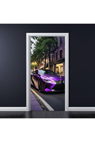 Avex Folie cu imprimeu color pentru decorarea ușilor, dimensiune 200 x 90cm, ...