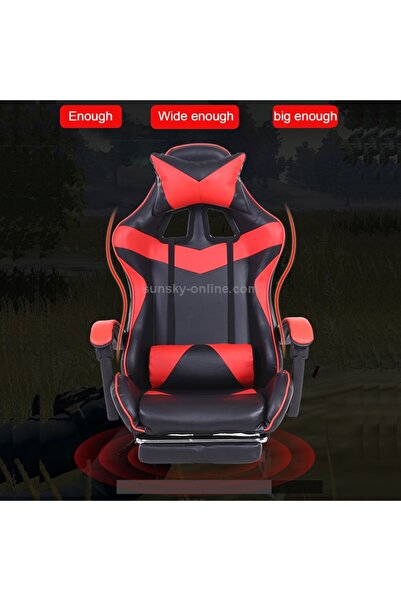 Generic Gaming Chair Adjustable Computer Chair PC Office PU Leather High Back Lumbar Support Comfortable
