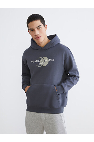 LC Waikiki New Season Printed Men's Thick Hoodie