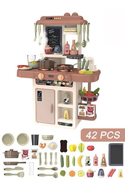 Generic 42-piece kitchen toy set, simulated kitchen, with faucet, lights, spray, and sounds
