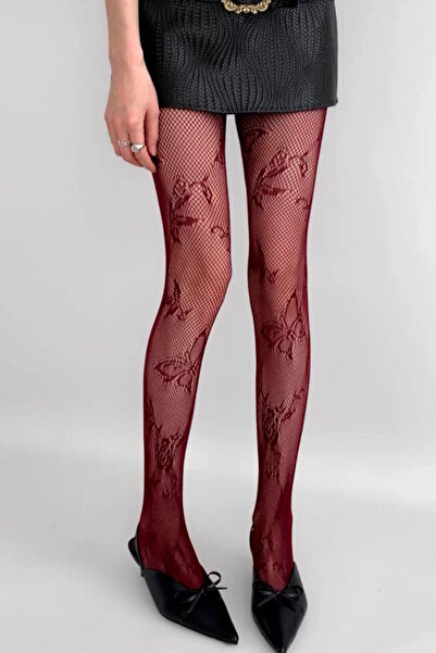 VEGAROKS Butterfly Flower Patterned Imported Pantyhose