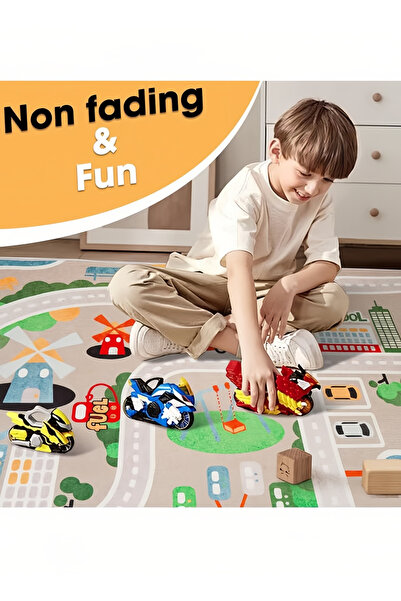 Generic Kids Carpet Playmat 120×160cm Baby Play Rug Road Traffic Play Mat Baby Crawling Mat Floor Mat