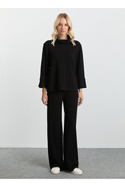 Selen Normal Bel Standart Siyah Kadın Pantolon 25KSL5490