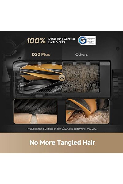 Dreame مكنسة كهربائية روبوتية D20 Plus | بطارية 5,200 مللي أمبير/ساعة | تحكم صوتي وتطبيق | سعة 5 لترات