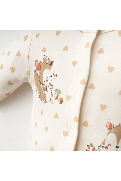 Gümüş Baby Kids Baby Hospital Release Set of 5, Front Open, with Printed Socks, 100% Cotton Fabric