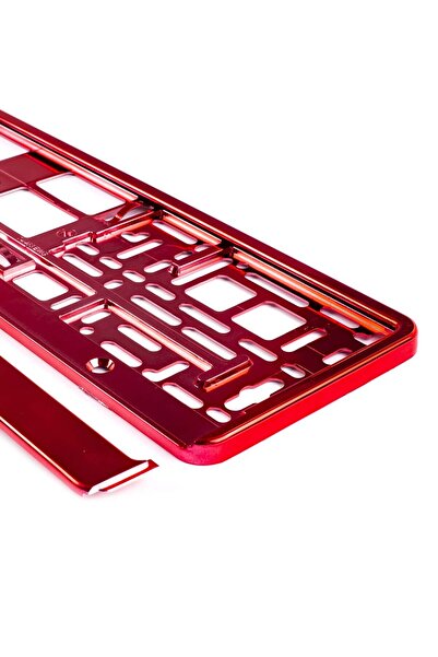 AMIO Plastic license plate holder, Premium quality, RED color