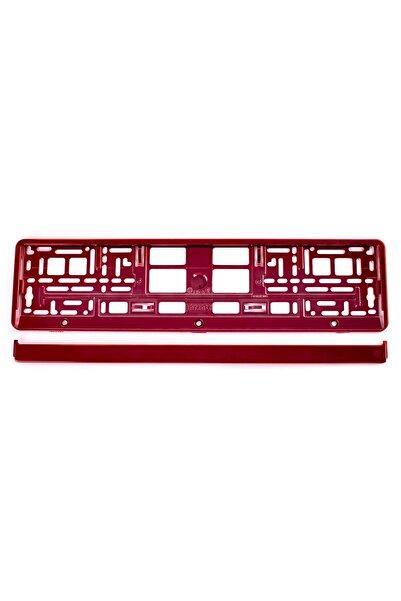 AMIO Plastic license plate holder, Premium quality, RED color