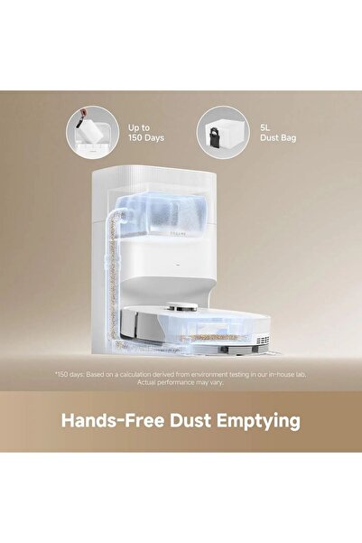 Dreame مكنسة كهربائية روبوتية D20 Plus | بطارية 5,200 مللي أمبير/ساعة | تحكم صوتي وتطبيق | سعة 5 لترات