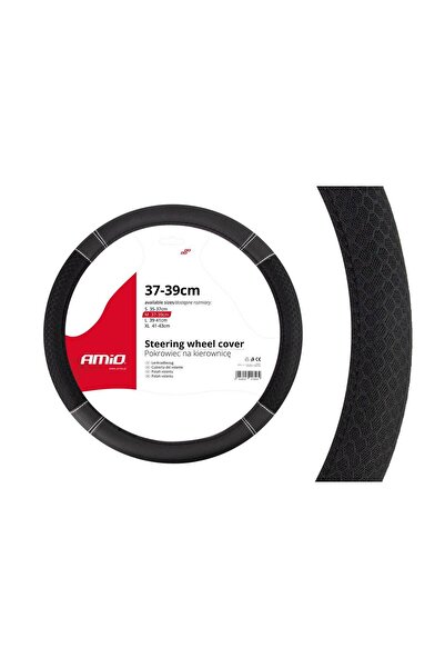 AMIO Husa volan neagra Honeycomb SWC-20-M (37-39cm)