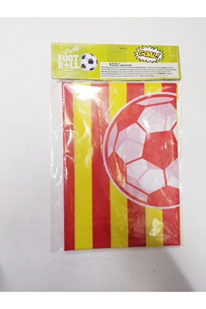 ZENVİVA Fan Yellow and Red Tablecloth, Red Table Skirt