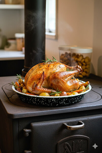 İnci Emaye 30 No. Enamel Baking Tray Round Tray ~30 cm