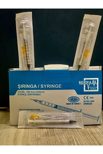 cgp medikal can güven park 1 Cc Enjektör Iğneli Turuncu Uç 25g 0,50x25mm 100 ...